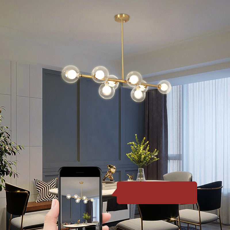 Nordic Bubbles Hanging Island Light Glass Island Pendant Light for Dining Room