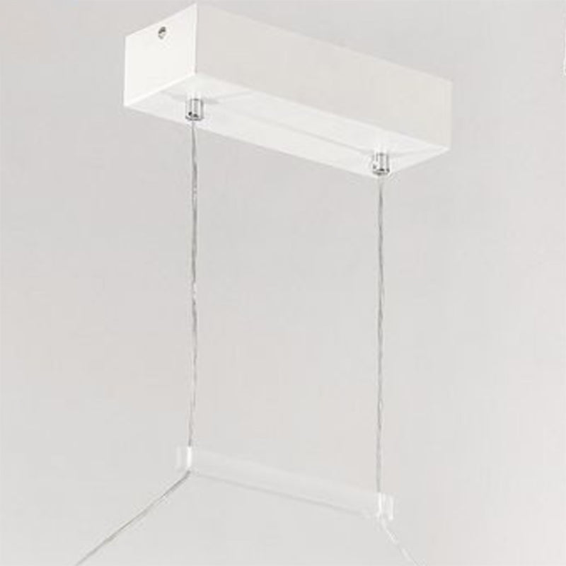 Simple Waving Hanging Island Light Metal LED Dining Room Island Ceiling Light