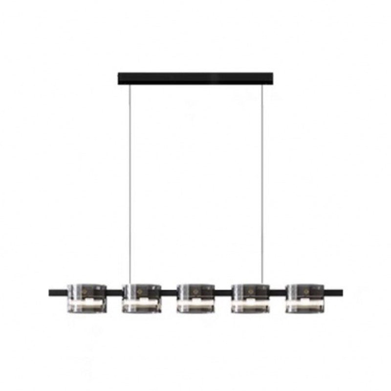 Modern Simple Hanging Island Light Glass LED Hanging Lighting Fixture for Sitting Room