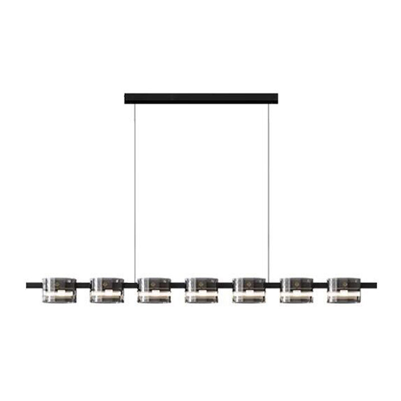 Modern Simple Hanging Island Light Glass LED Hanging Lighting Fixture for Sitting Room