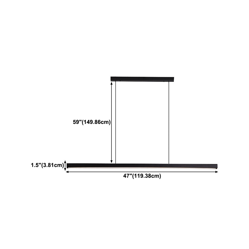 Simple Hanging Island Light Modern Metal LED Hanging Lighting Fixture for Sitting Room