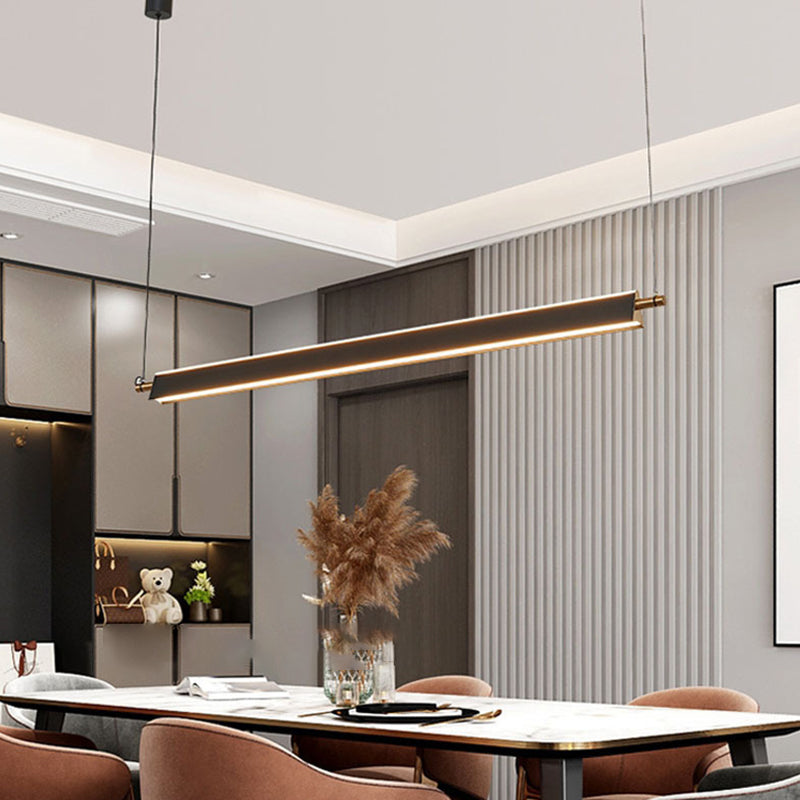 Modern Simple Hanging Island Light Metal LED Hanging Lighting Fixture for Sitting Room