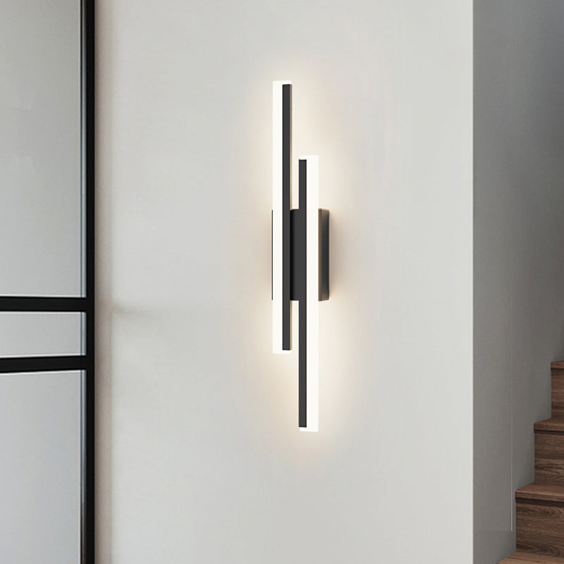 Nordic Style Iron Wall Light Strip Shape Wall Lamp with Acrylic Shade for Bedroom