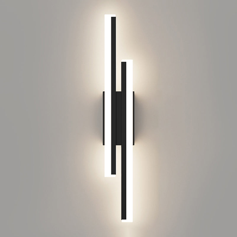 Nordic Style Iron Wall Light Strip Shape Wall Lamp with Acrylic Shade for Bedroom