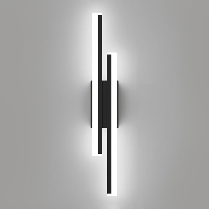 Nordic Style Iron Wall Light Strip Shape Wall Lamp with Acrylic Shade for Bedroom