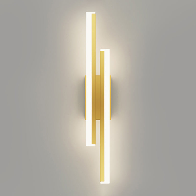 Nordic Style Iron Wall Light Strip Shape Wall Lamp with Acrylic Shade for Bedroom