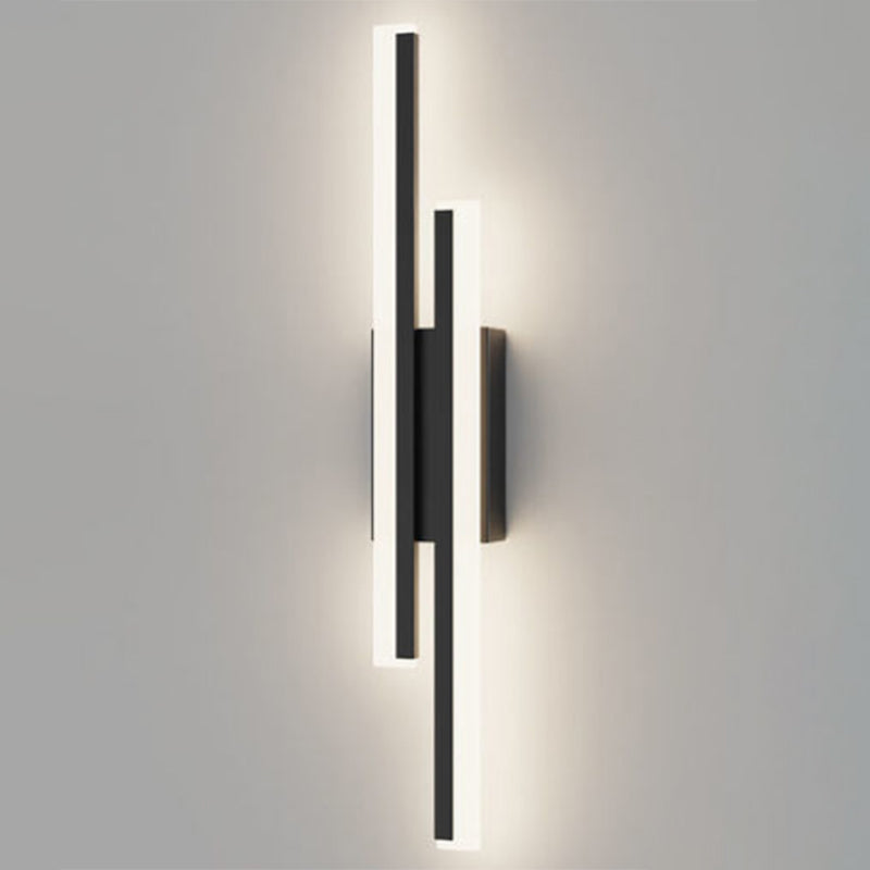 Nordic Style Iron Wall Light Strip Shape Wall Lamp with Acrylic Shade for Bedroom