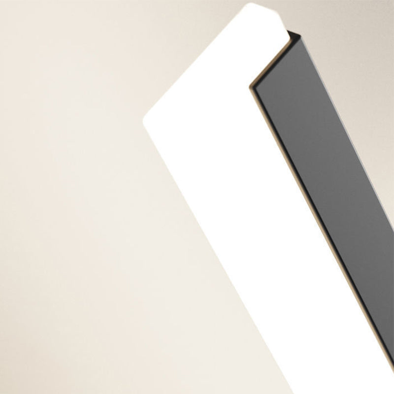 Nordic Style Iron Wall Light Strip Shape Wall Lamp with Acrylic Shade for Bedroom