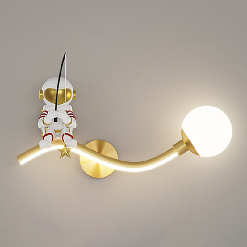 Modern LED Wall Mount Light Children Wall Light with Silica Gel Shade for Bedroom