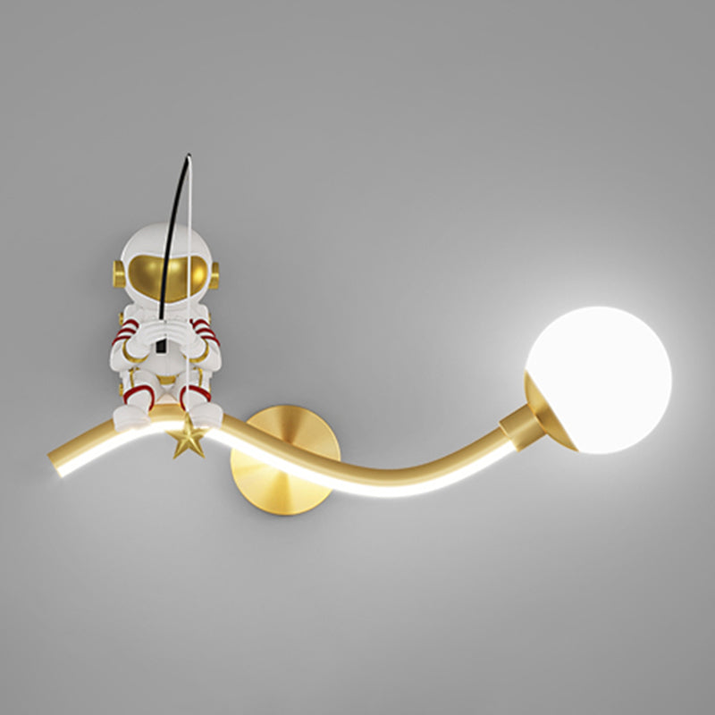 Modern LED Wall Mount Light Children Wall Light with Silica Gel Shade for Bedroom