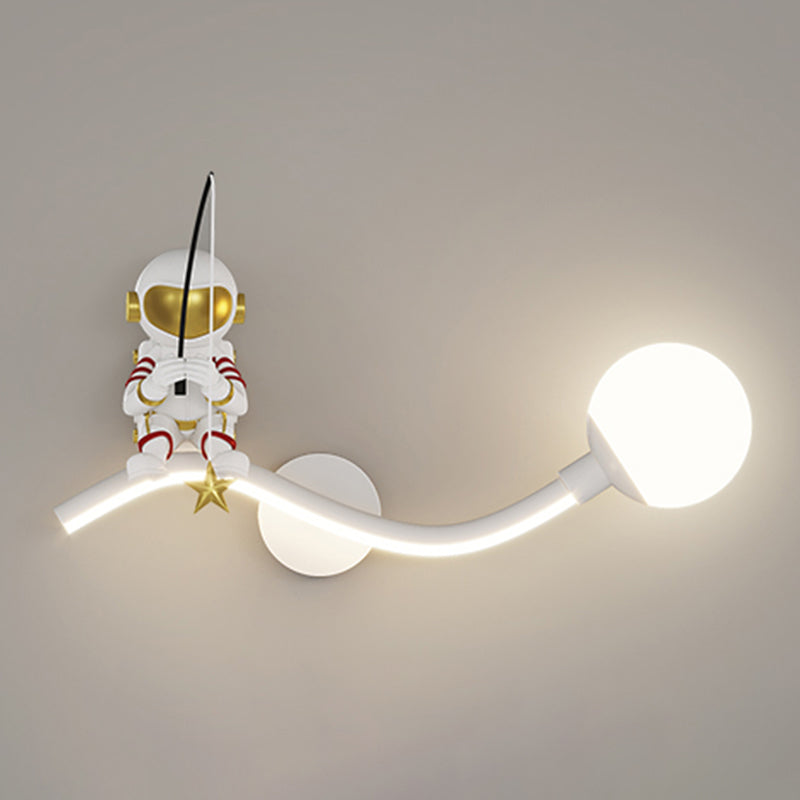 Modern LED Wall Mount Light Children Wall Light with Silica Gel Shade for Bedroom