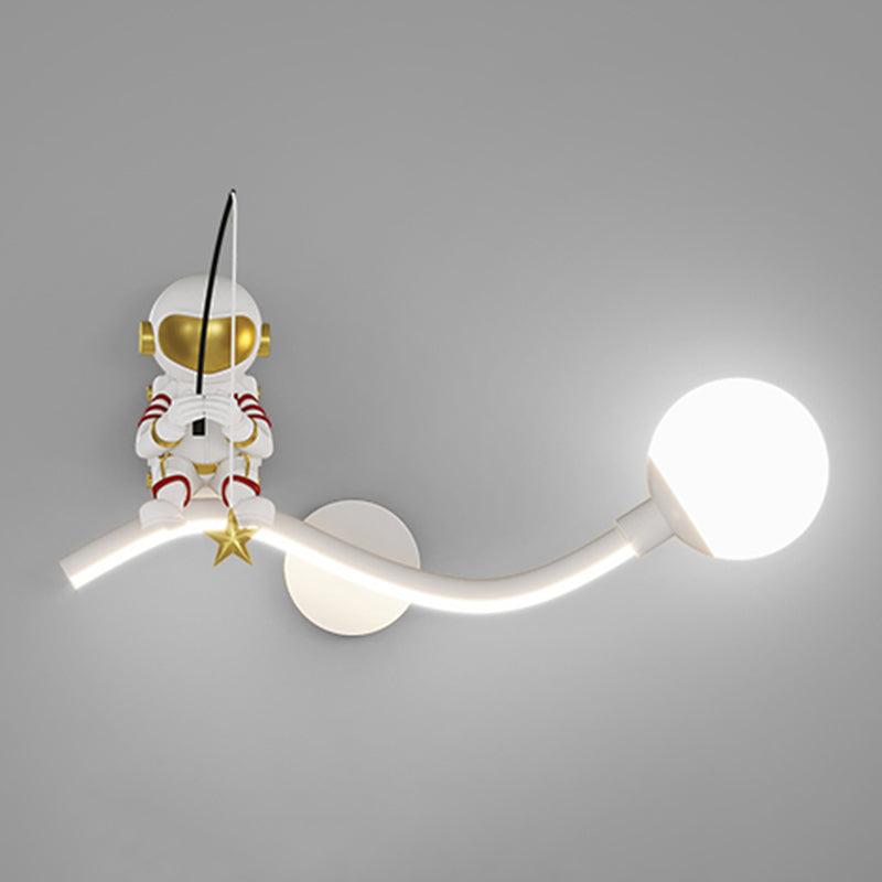 Modern LED Wall Mount Light Children Wall Light with Silica Gel Shade for Bedroom