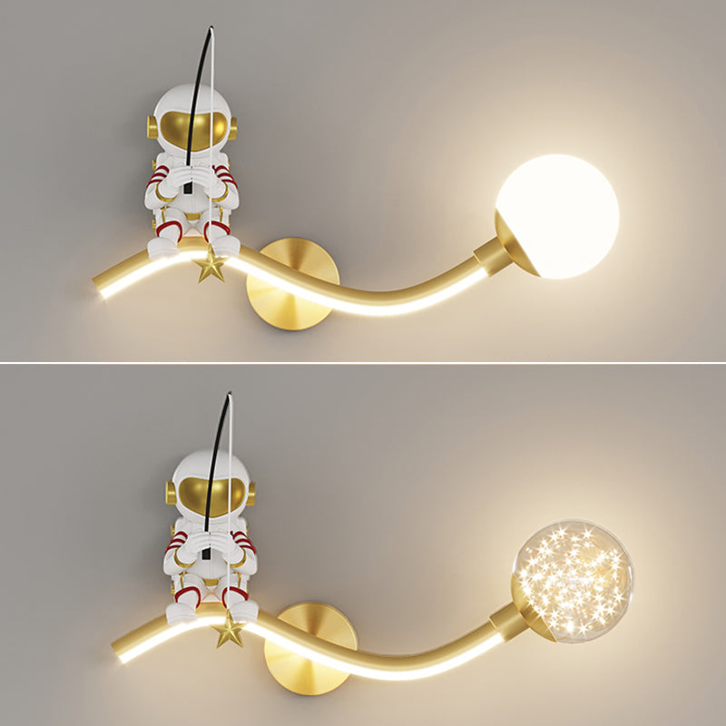 Modern LED Wall Mount Light Children Wall Light with Silica Gel Shade for Bedroom