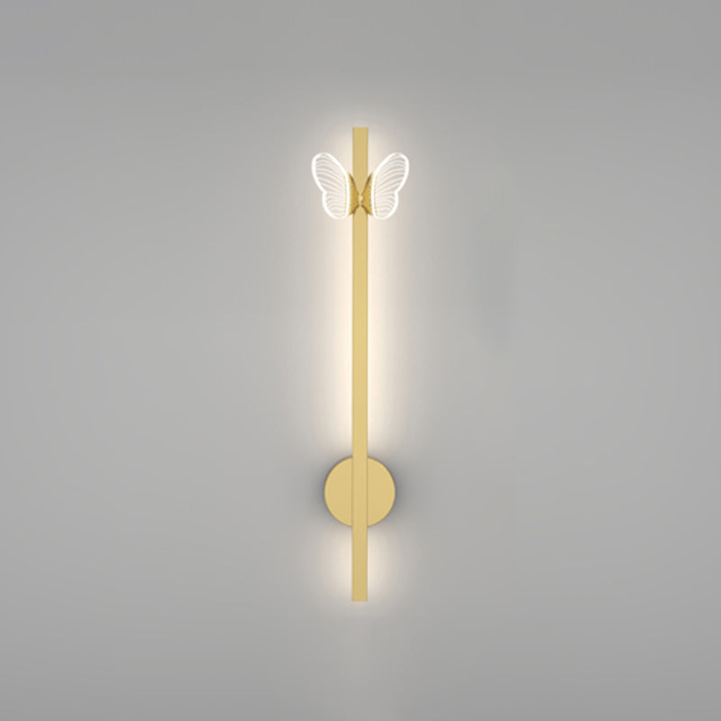 Strip Shape Wall Mount Light Butterfly LED Wall Light with Acrylic Shade for Bedroom