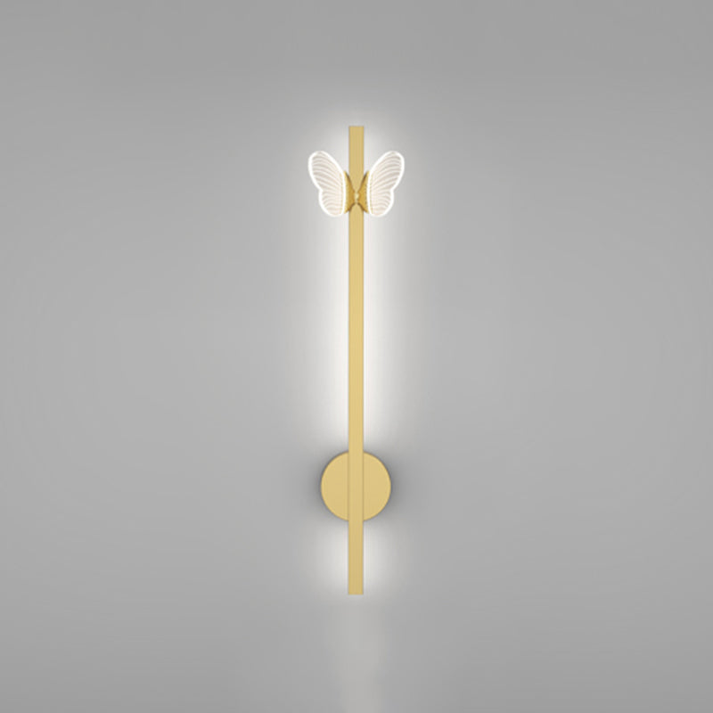 Strip Shape Wall Mount Light Butterfly LED Wall Light with Acrylic Shade for Bedroom