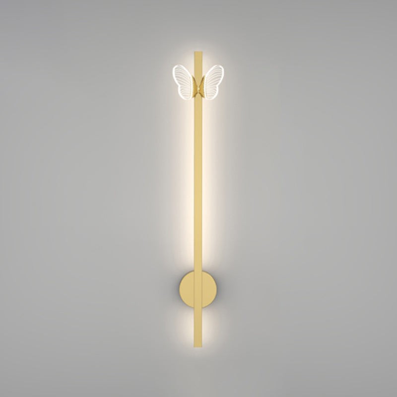 Strip Shape Wall Mount Light Butterfly LED Wall Light with Acrylic Shade for Bedroom