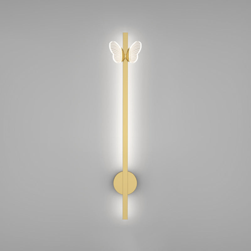 Strip Shape Wall Mount Light Butterfly LED Wall Light with Acrylic Shade for Bedroom