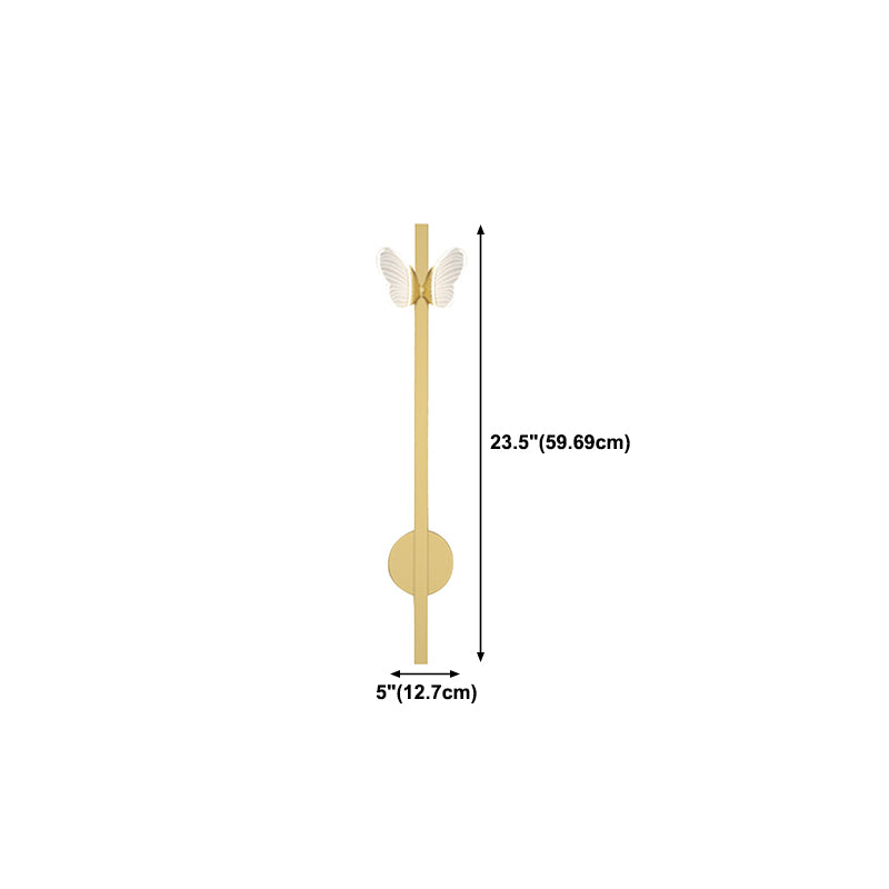Strip Shape Wall Mount Light Butterfly LED Wall Light with Acrylic Shade for Bedroom