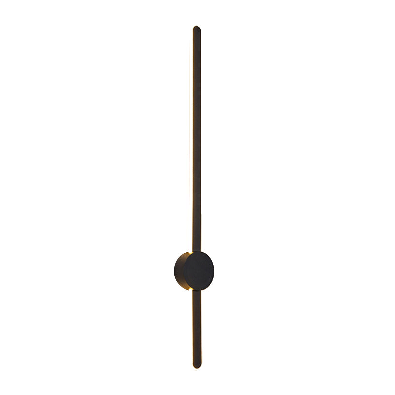 Metal Linear Shape Wall Light Modern Style Multi Lights Wall Mounted Light in Black
