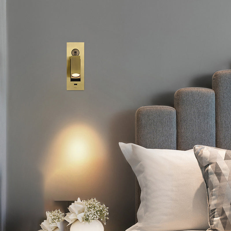 1 Light Wall Sconce Modern Style Metal Wall Lighting for Bedside