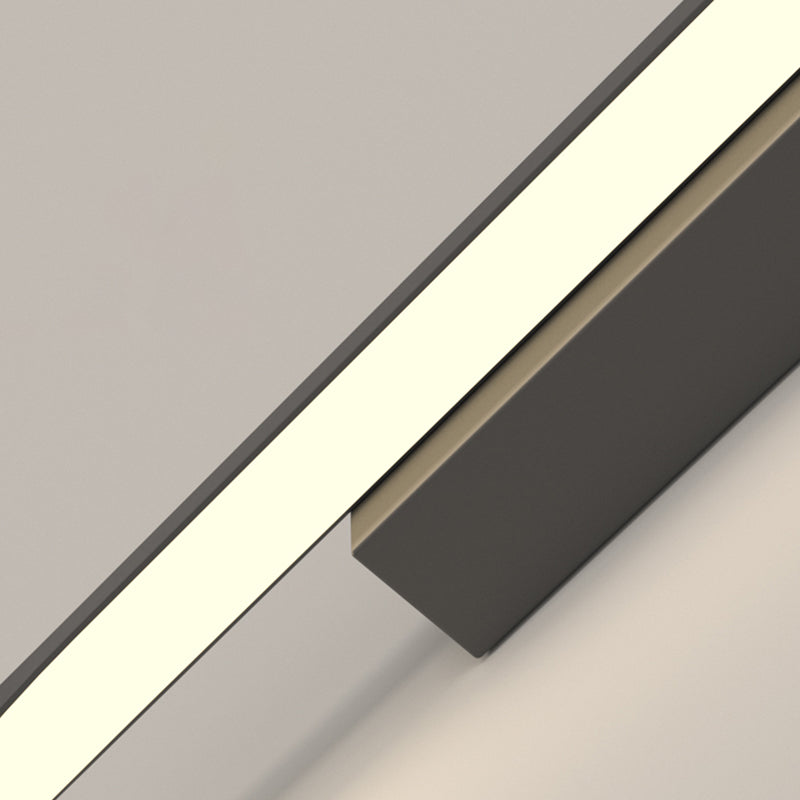 Linear Shape Metal Wall Light Modern Style Multi Lights Wall Mounted Light in Black