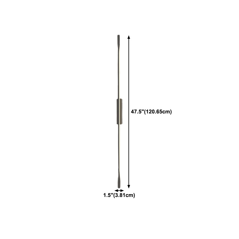 Linear Shape Metal Wall Light Modern Style Multi Lights Wall Mounted Light in Black
