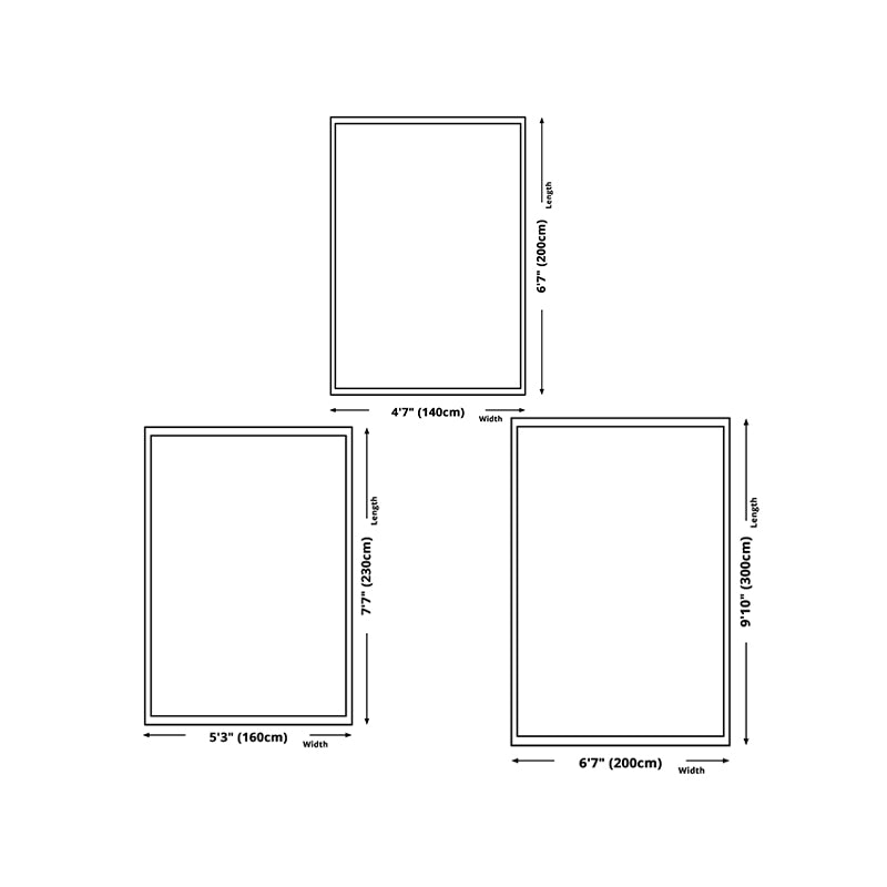 Casual Living Room Carpet Polyester Trendy Area Rug Non-Slip Backing Indoor Rug