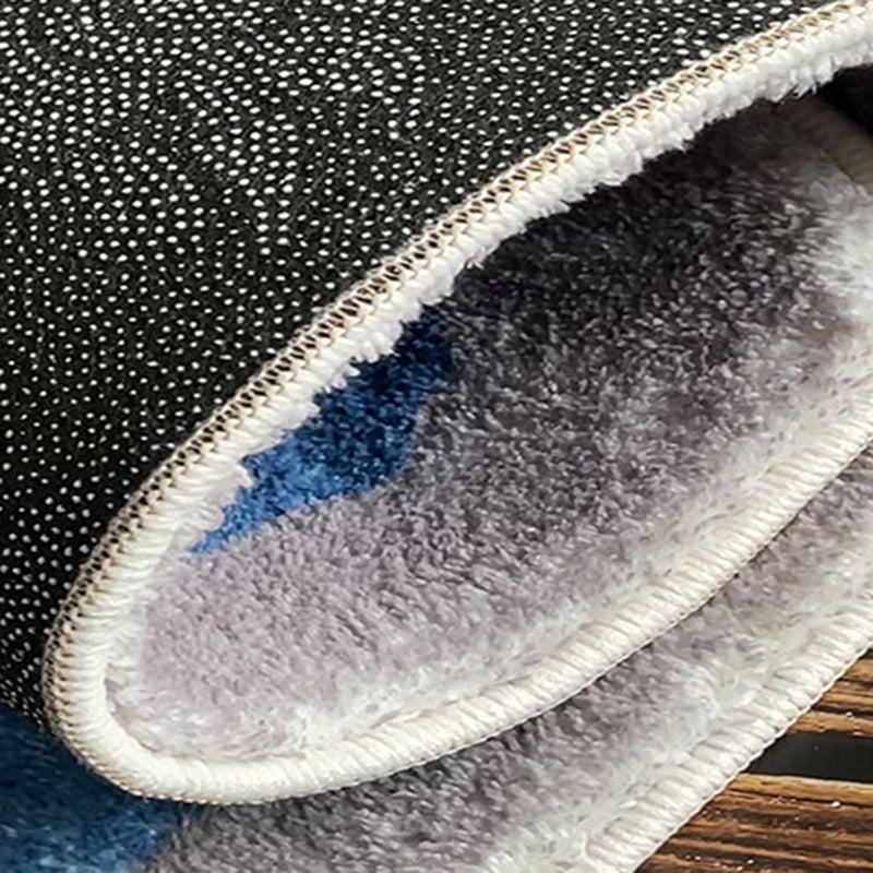 Casual Color Block Rug Polyester Area Rug Non-Slip Backing Indoor Carpet for Living Room