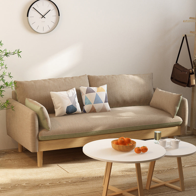 29.5" H Nordic Style Cotton Blend Square Arm Sofa for Living Room