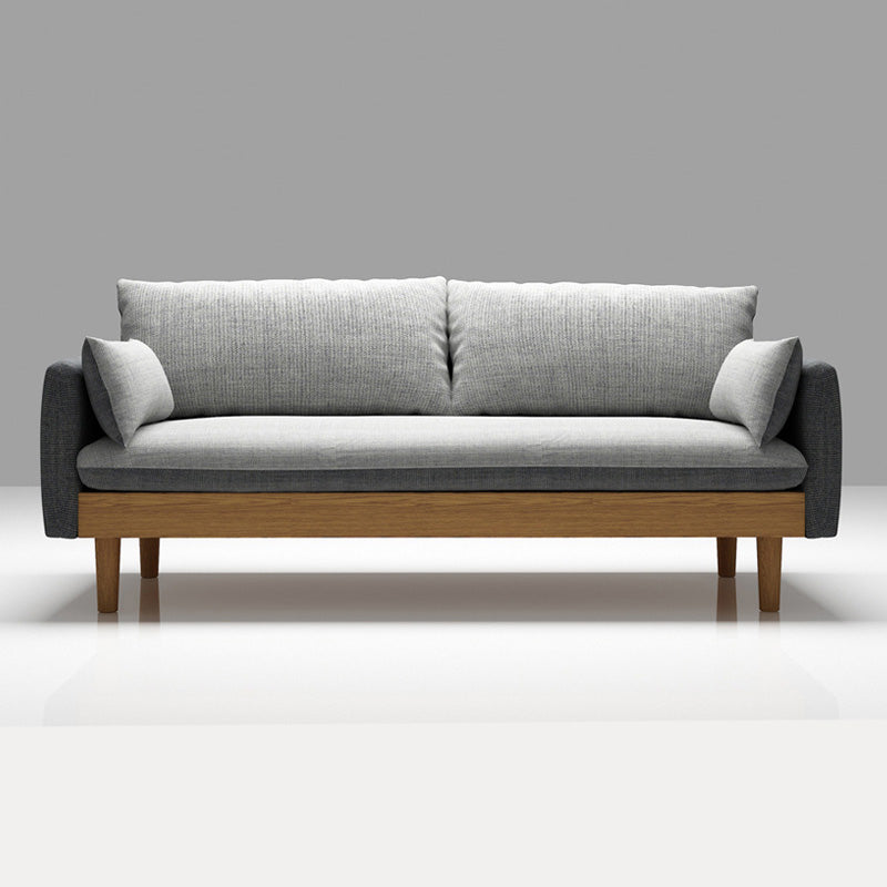 29.5" H Nordic Style Cotton Blend Square Arm Sofa for Living Room