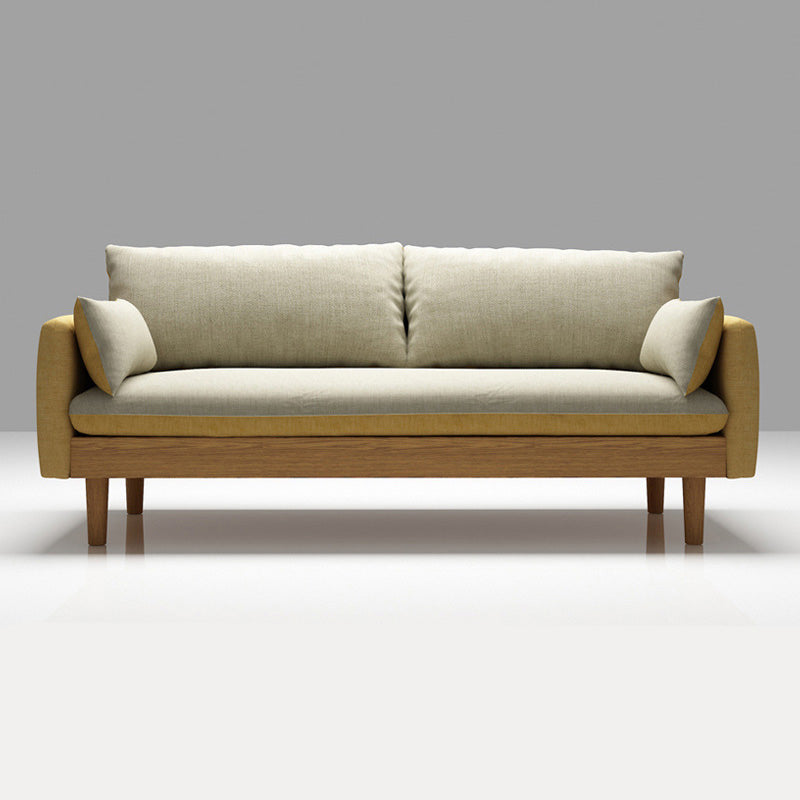 29.5" H Nordic Style Cotton Blend Square Arm Sofa for Living Room