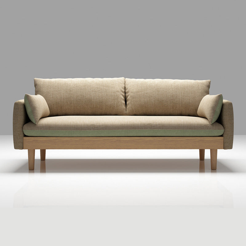 29.5" H Nordic Style Cotton Blend Square Arm Sofa for Living Room
