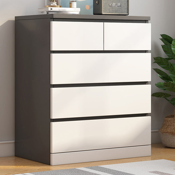 Modern Style White Storage Chest Vertical Wooden Chest with 3 / 4 / 5 / 6 Drawers
