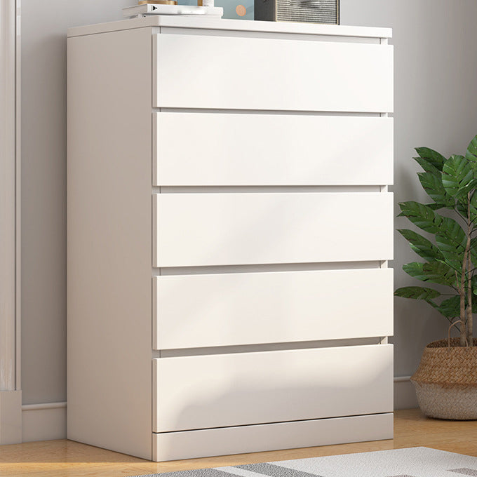 Modern Style White Storage Chest Vertical Wooden Chest with 3 / 4 / 5 / 6 Drawers