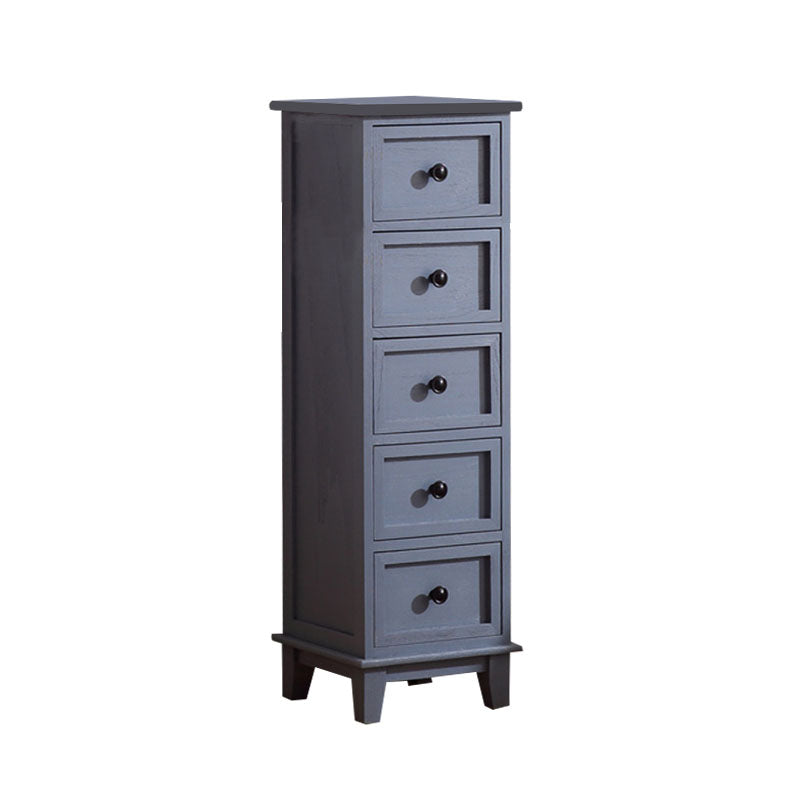 Retro Style Storage Chest Wooden Vertical Lingerie Chest for Bedroom