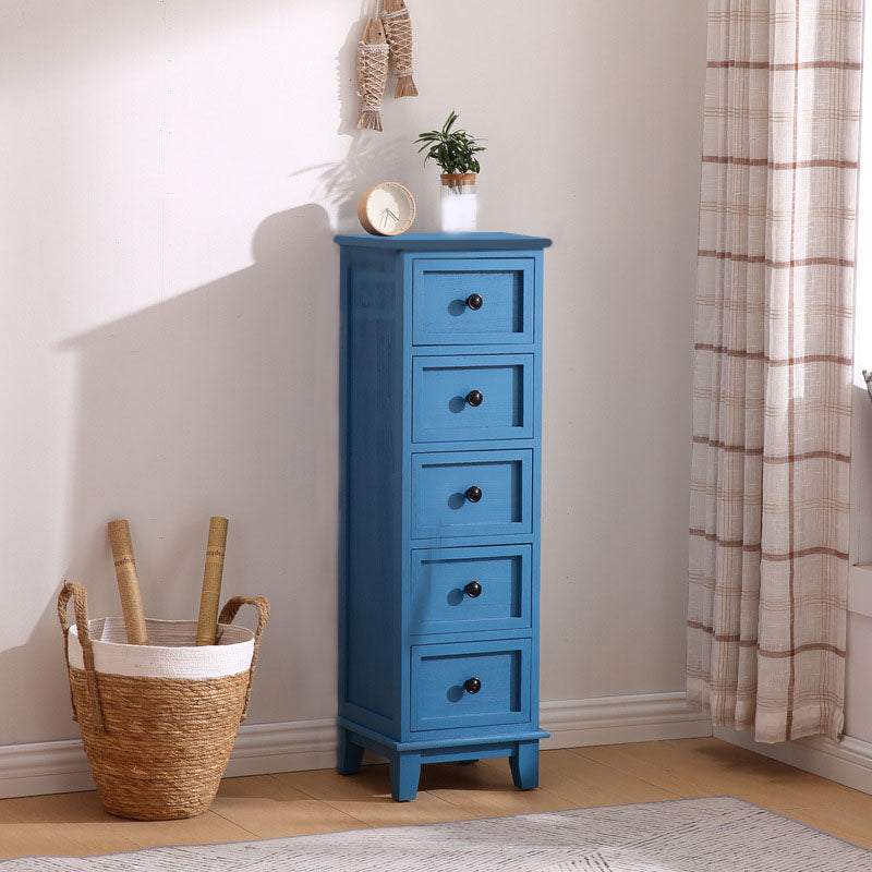 Retro Style Storage Chest Wooden Vertical Lingerie Chest for Bedroom