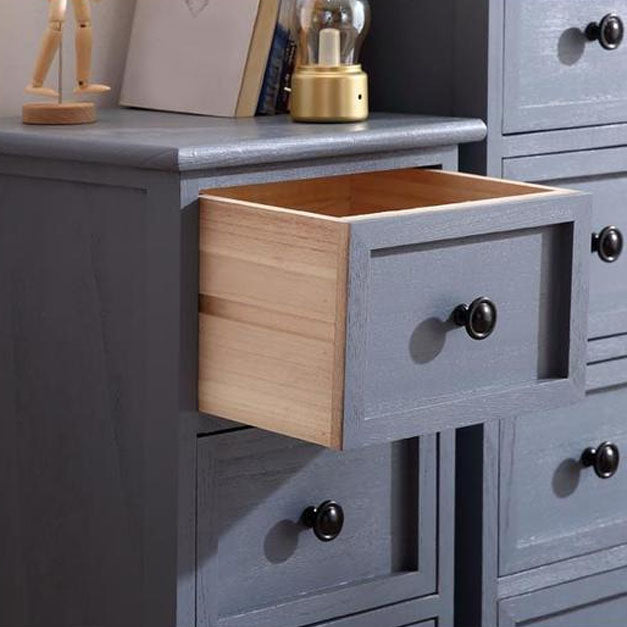 Retro Style Storage Chest Wooden Vertical Lingerie Chest for Bedroom