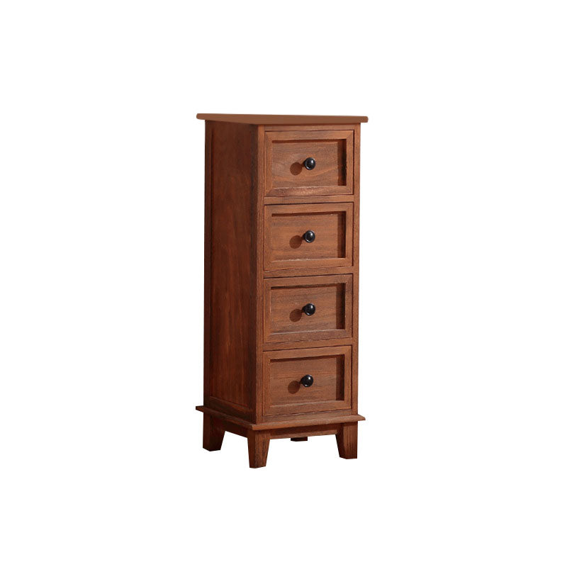 Retro Style Storage Chest Wooden Vertical Lingerie Chest for Bedroom