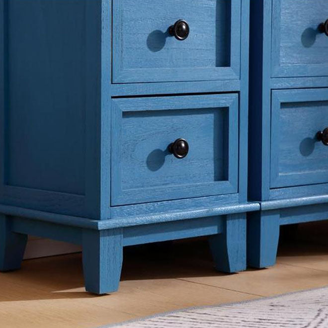 Retro Style Storage Chest Wooden Vertical Lingerie Chest for Bedroom