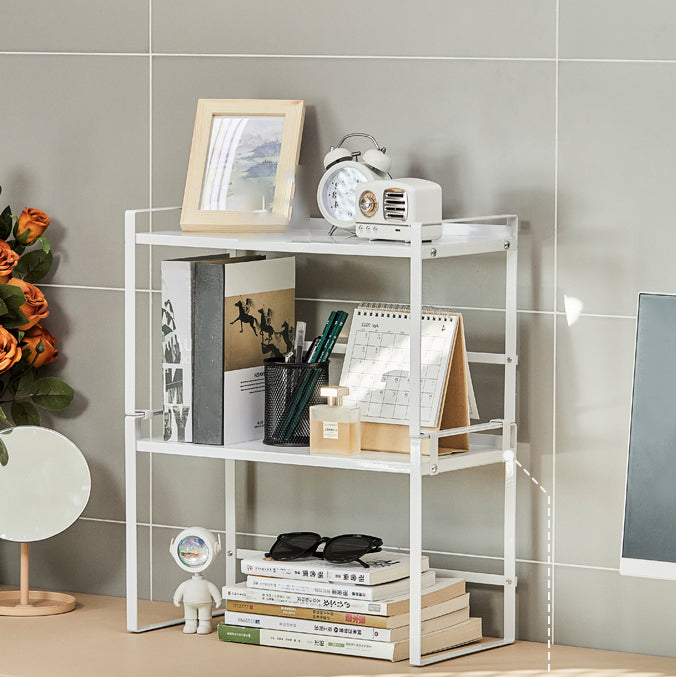 Modern Style Bookshelf Metal Open Back Bookcase for Home Office