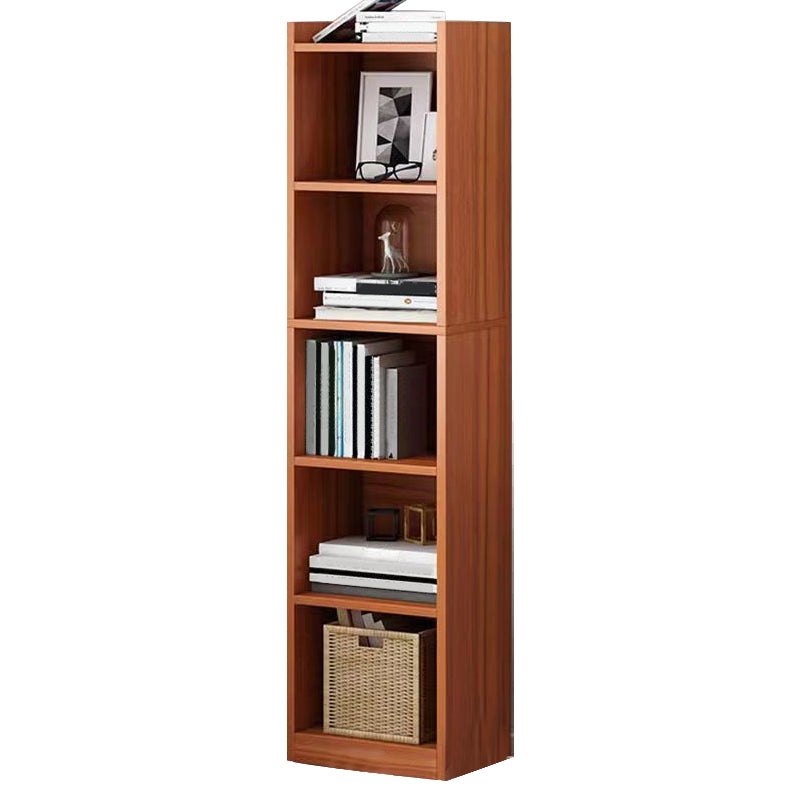 Contemporary Engineered Wood Bookcase, Geometric Bookshelf for Bedroom