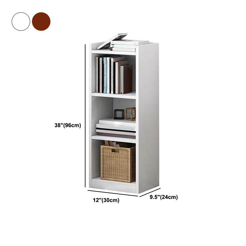 Contemporary Engineered Wood Bookcase, Geometric Bookshelf for Bedroom