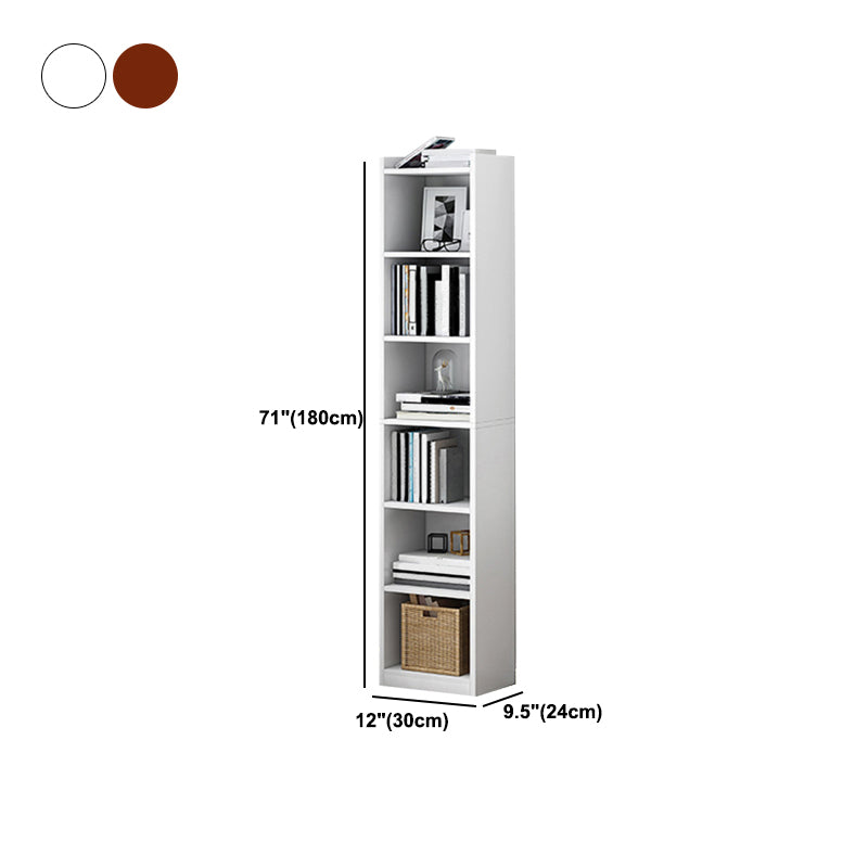 Contemporary Engineered Wood Bookcase, Geometric Bookshelf for Bedroom