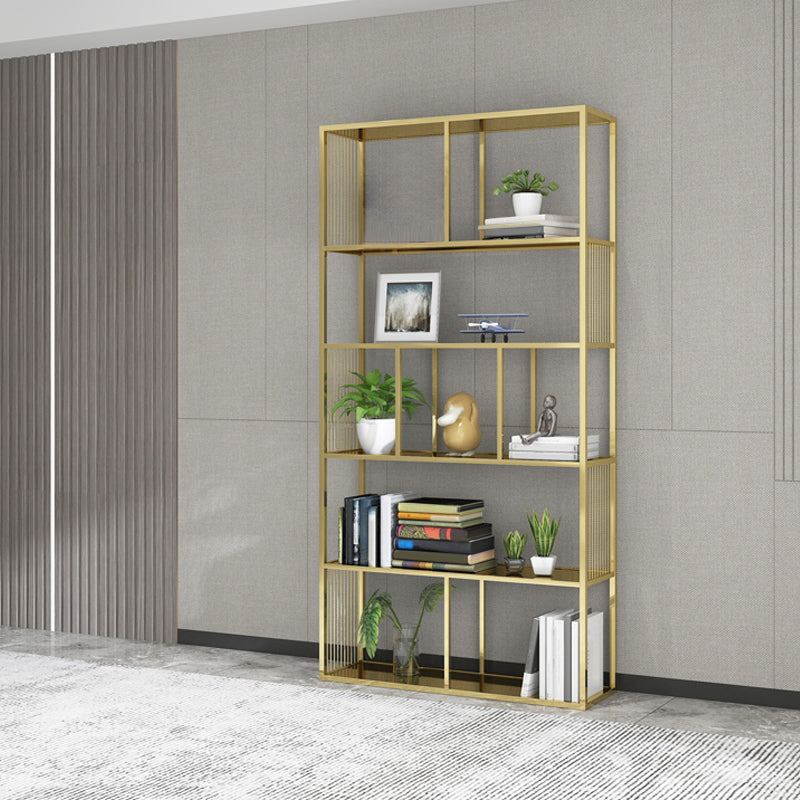 Scandinavian Rectangle Bookshelf Office Metal Etagere Bookcase