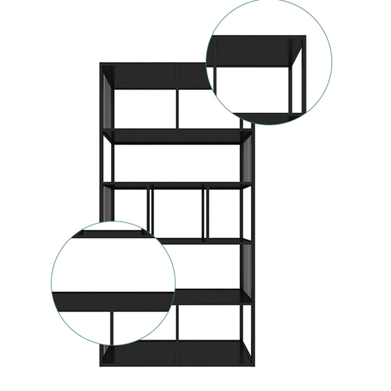 Scandinavian Rectangle Bookshelf Office Metal Etagere Bookcase