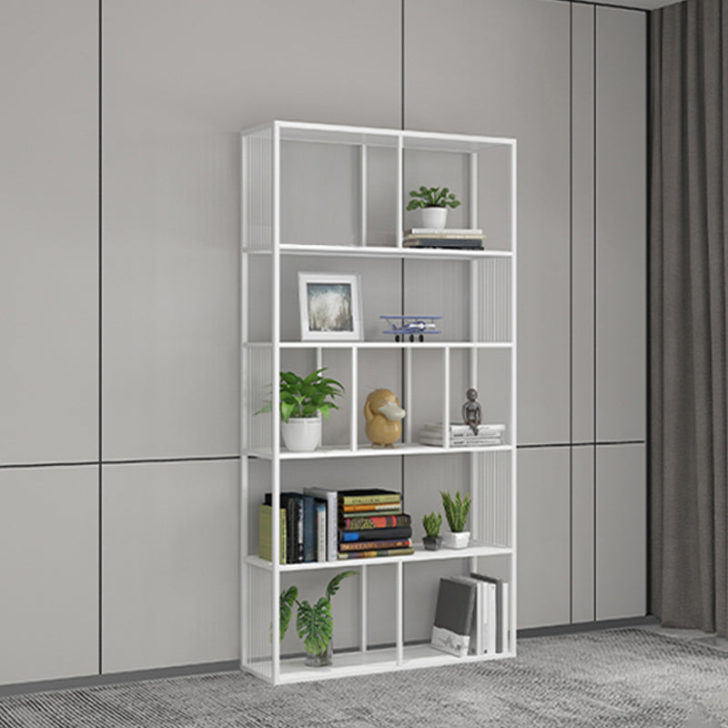 Scandinavian Rectangle Bookshelf Office Metal Etagere Bookcase
