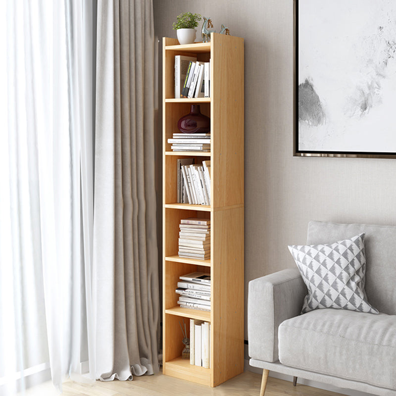 Contemporary Wood Bookcase, Geometric Bookshelf for Living Room