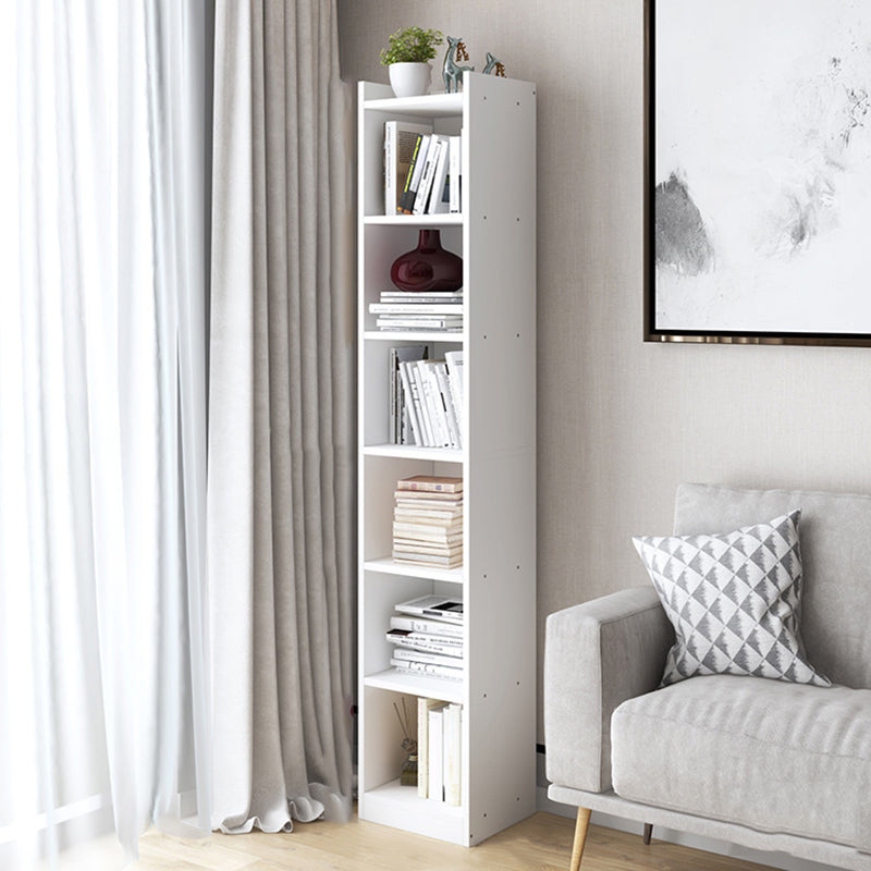 Contemporary Wood Bookcase, Geometric Bookshelf for Living Room