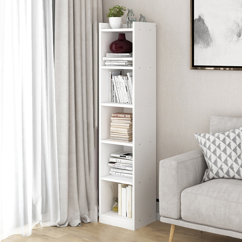 Contemporary Wood Bookcase, Geometric Bookshelf for Living Room