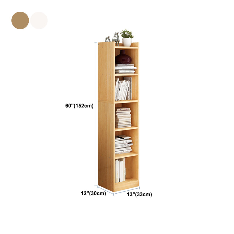 Contemporary Wood Bookcase, Geometric Bookshelf for Living Room